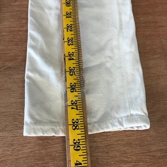 Agolde 90's Pinch Jeans Women 23 White High Rise Button Fly Stretch Preppy 17477 - Picture 6 of 13